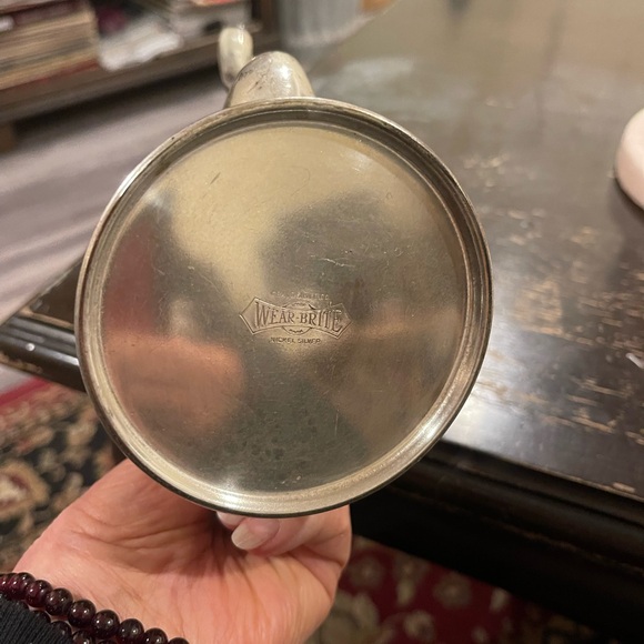 Vintage Grand Silver Co Wear-Brite Nickel Silver Coffee/Tea Pot 7” Tall 6.5” W - Picture 7 of 8